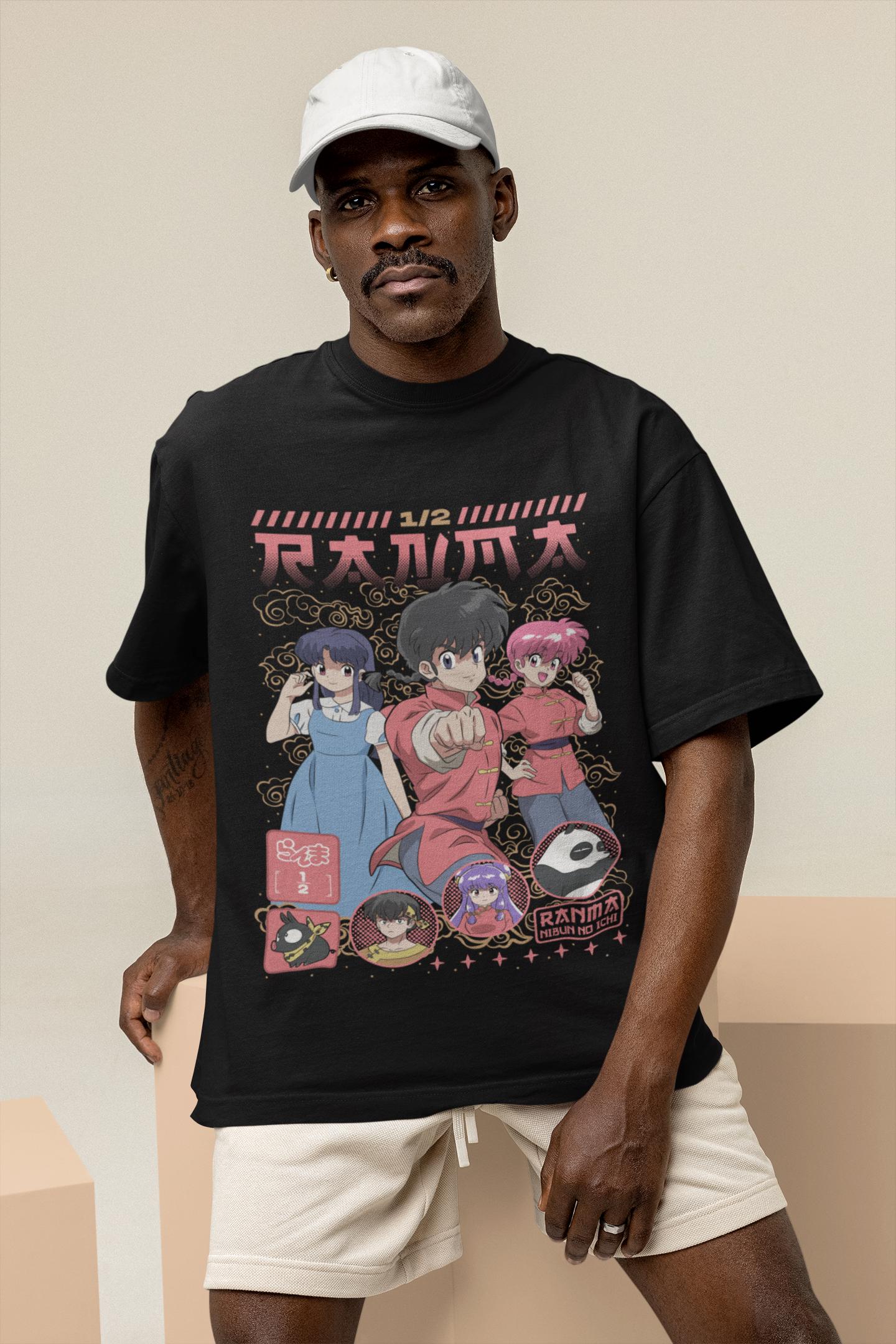 Unisex Ranma Saotome Anime T-Shirt, Genma Panda Manga Shirt