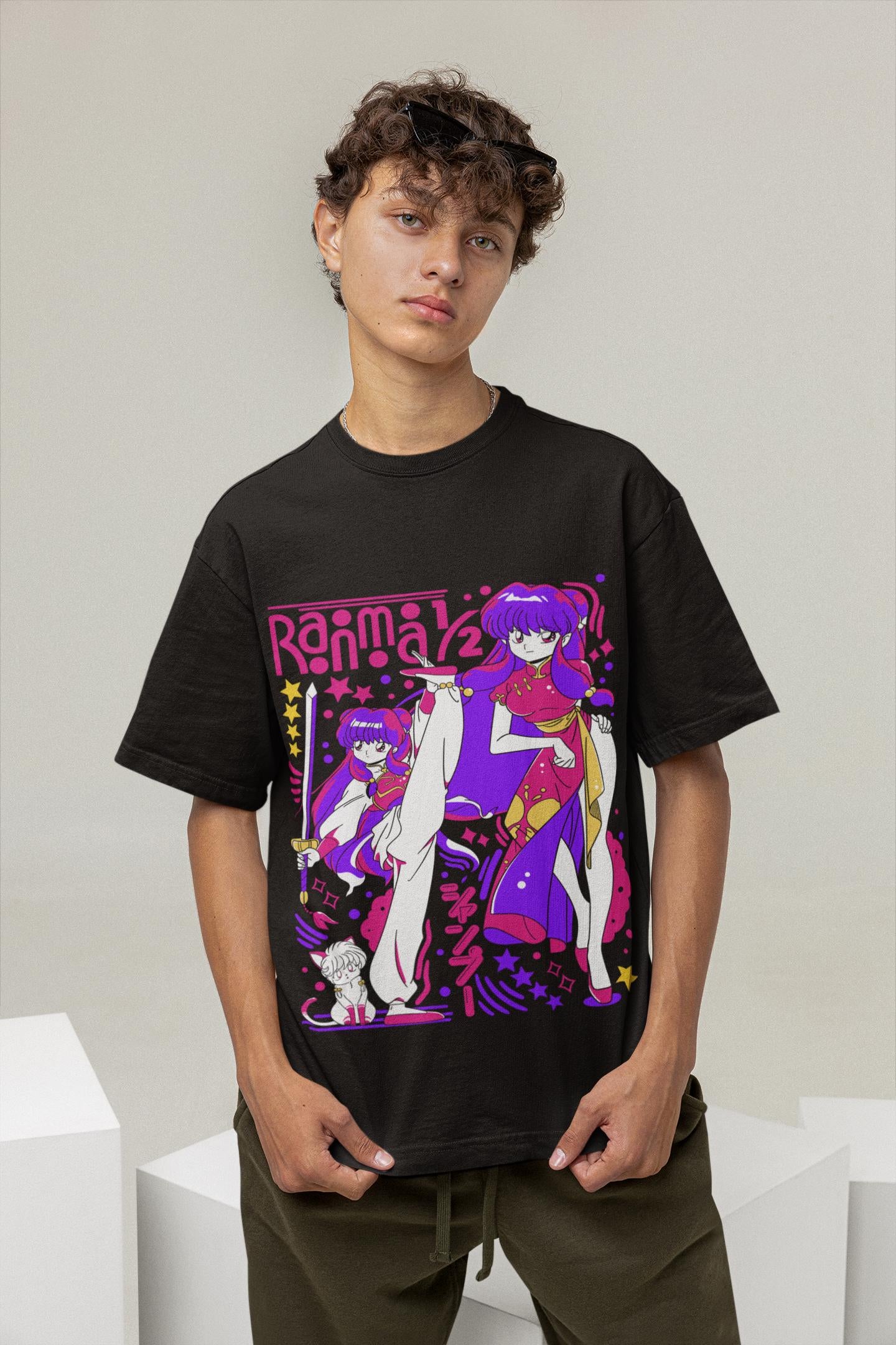 Unisex Ranma Saotome Anime T-Shirt, Genma Panda Manga Shirt